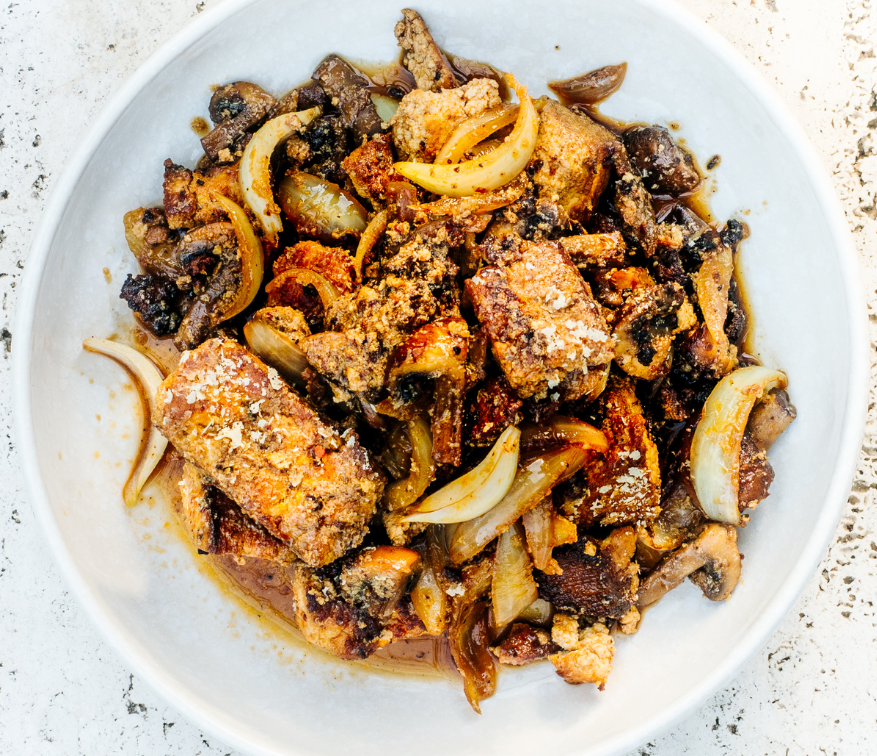 Easy spicy Tofu-Chick'n Chunks Rezept für Easy spicy Tofu-Chick'n Chunks