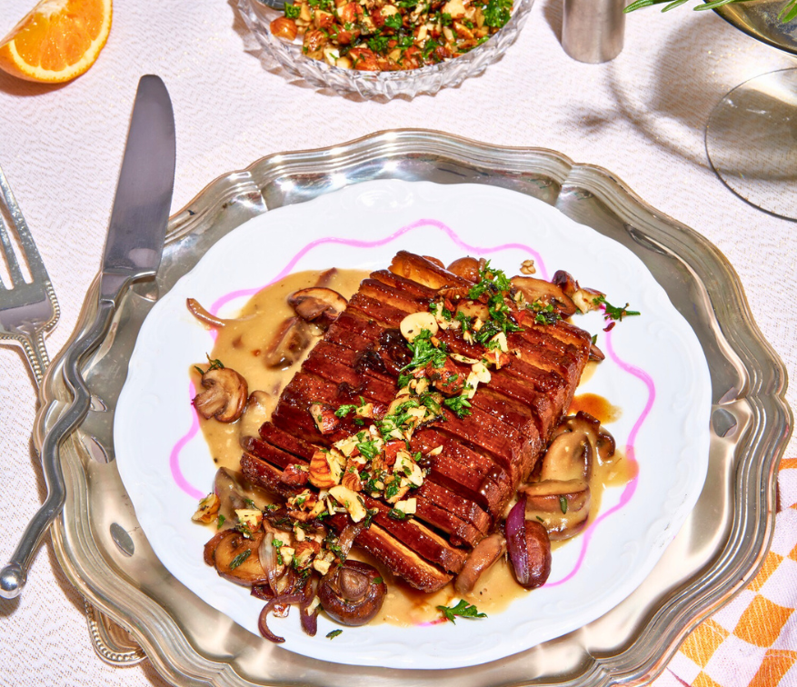 Rezept für Hasselback Tofu mit Gravy mit omami Tofu